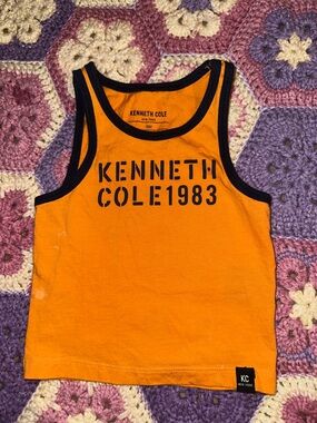 Kenneth Cole Orange Tank Top with Black Trim for Kids